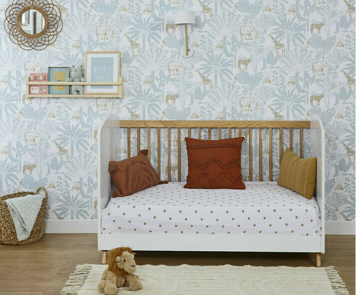Mini-Babyzimmer Bonheur Wei und Holz Farbe