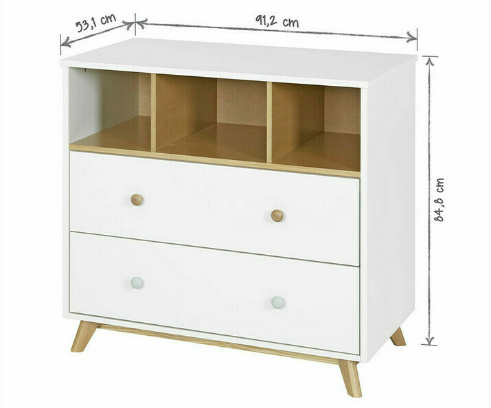 Mitwachsendes Babybett Bonheur Grau