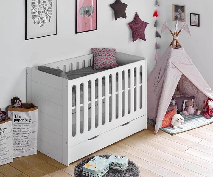 Mitwachsendes Babybett Plume Mit Matratze Für Babyzimmer