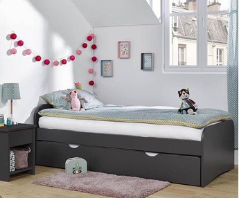 Kinder Ausziehbett Twist grau