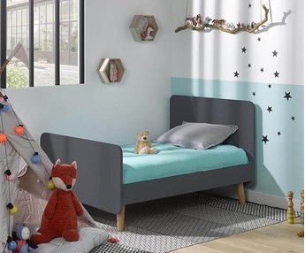 Mitwachsendes Kinderbett Pitchoune grau mit Fen