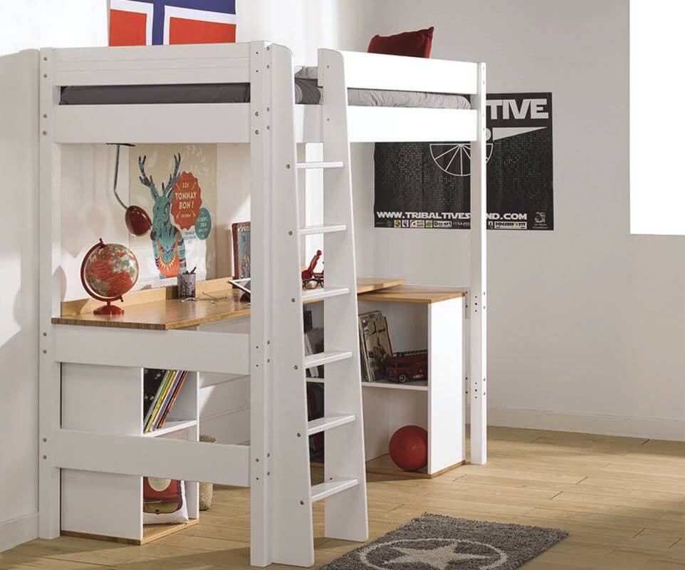 Kinder Hochbett Clay Aus Massivholz Mit Matratze Kinder Hochbett Clay Aus Massivholz Mit Matratze