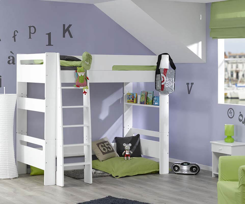 Kinder Hochbett Paris Mit Matratze Für Kinderzimmer
