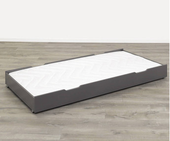 Kinderbett-Schublade Öko grau mit Matratze