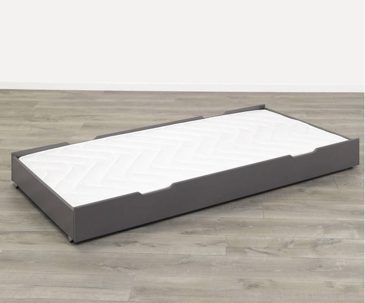 Kinderbett-Schublade Öko grau mit Matratze