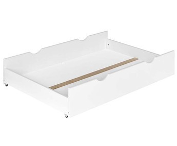 Kinderbett-Schublade weiß aus Massivholz für mitwachsende Kinderbetten
