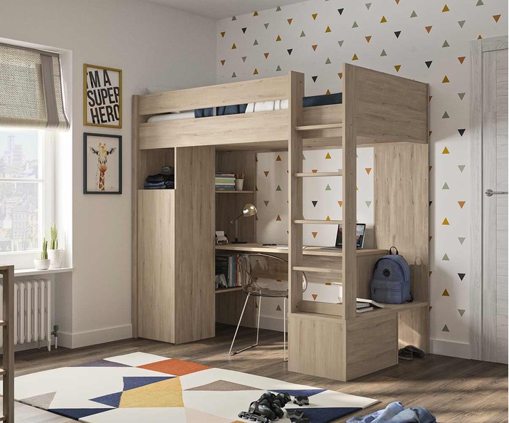 Paket Kinder Hochbett Noa Mit Matratze Für Kinderzimmer Paket Kinder Hochbett Noa Mit Matratze Für Kinderzimmer