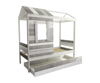 Kinderbett-Schublade für Hausbett Tom aus Massivholz